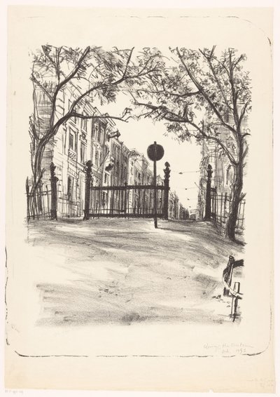 Uitgang van het Vondelpark door Quirijn Halbertsma (signed by artist)
