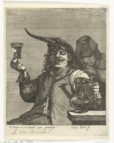 Drinkende man door Quirin Boel