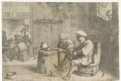 Vioolspeler in een kroeg door Quirin Boel