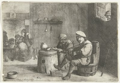 Vioolspeler in een kroeg door Quirin Boel
