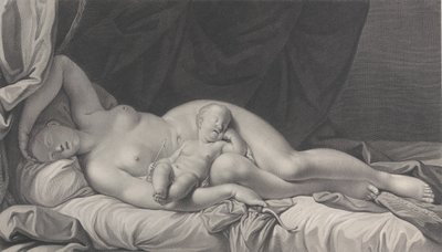 Slapende Venus met Cupido op haar schoot, 1783 door Quirin Mark
