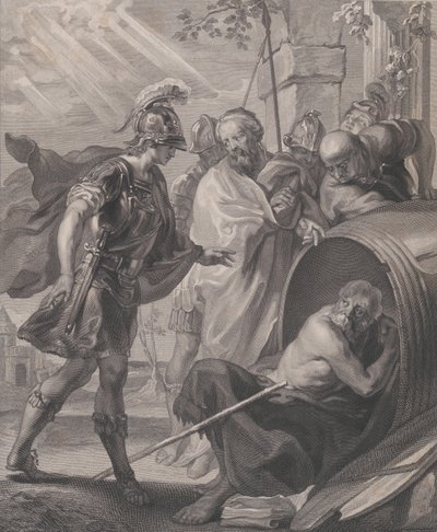 De ontmoeting van Diogenes van Sinope en Alexander de Grote door Quirin Mark