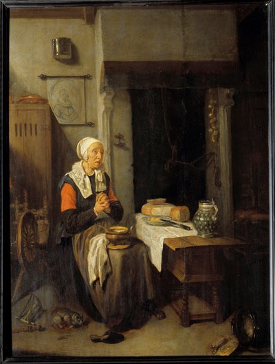 Le benedicite door Quiringh Gerritsz. van Brekelenkam