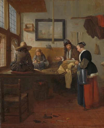 De kleermakerij door Quiringh Gerritsz. van Brekelenkam