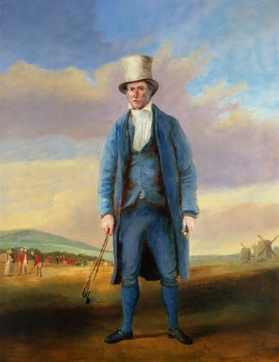 `Oude Alick`, Alick Brotherton (1756-1840) de Holemaker van Royal Blackheath Golf Club, c.1835 door R.S.E Gallen