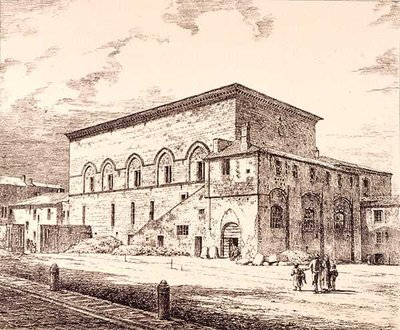Restanten van het paleis van de pausen, Orvieto, Italië, uit 