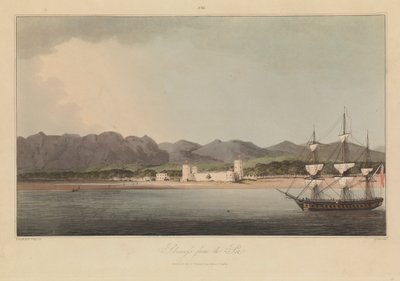 Zestien uitzichten van plaatsen in de Perzische Golf tegen de Arabische piraten door R. (after) Temple