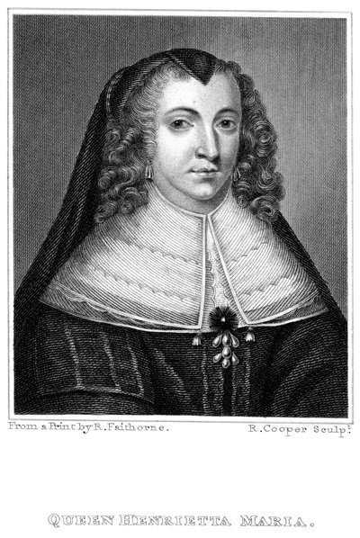 Henrietta Maria 1609-1669, koningin-gemalin van koning Charles I 1600-1649, 19e eeuw door R. Cooper