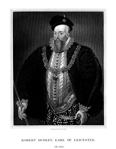 Robert Dudley, 1e Graaf van Leicester, favoriet van Koningin Elizabeth I van Engeland, 1823 door R. Cooper