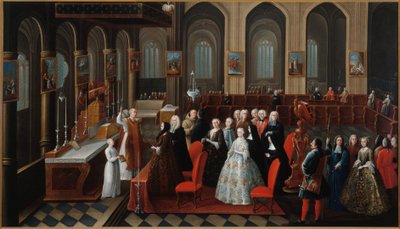 Gouden bruiloft van M. en Mme Robinet de Pontagny, in 1742 door R. Huet