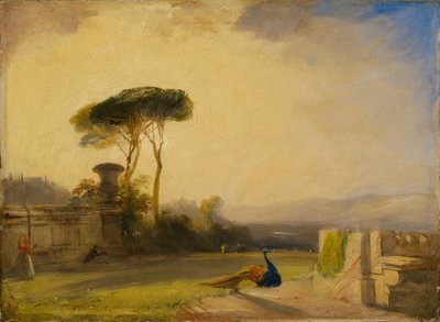 Uitzicht op het terrein van een villa nabij Florence door R. P. Bonnington