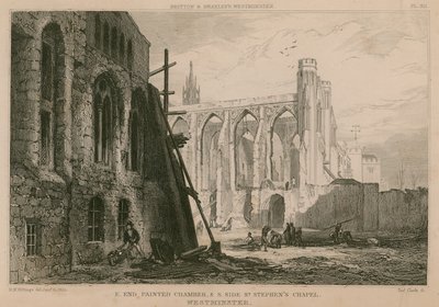Oostkant van de geschilderde kamer en zuidkant van de St. Stephen