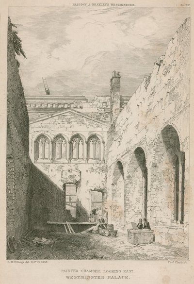 Beschilderde Kamer, Westminster Palace, Londen, kijkend naar het oosten door R. W. Billings