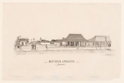 Souvenir à Padang. (Sumatra) door R. Walthert (signed by artist)