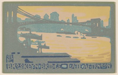 Brooklyn Bridge laat in de middag door Rachael Robinson Elmer