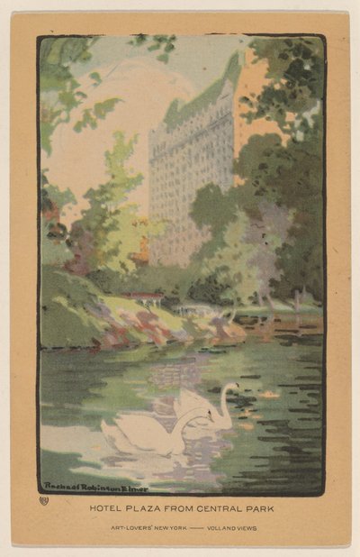 Hotel Plaza vanuit Central Park door Rachael Robinson Elmer