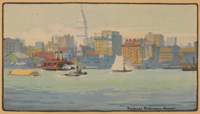 New York vanaf de 34th Street Ferry door Rachael Robinson Elmer