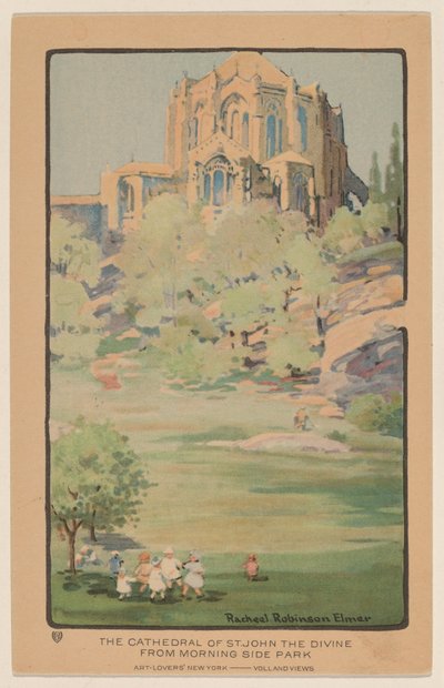 De Kathedraal van St. John the Divine vanuit Morningside Park door Rachael Robinson Elmer