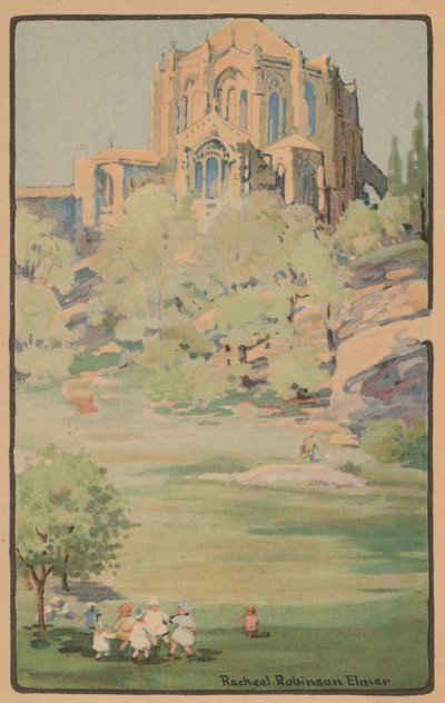 De kathedraal van St. John the Divine vanuit Morningside Park door Rachael Robinson Elmer