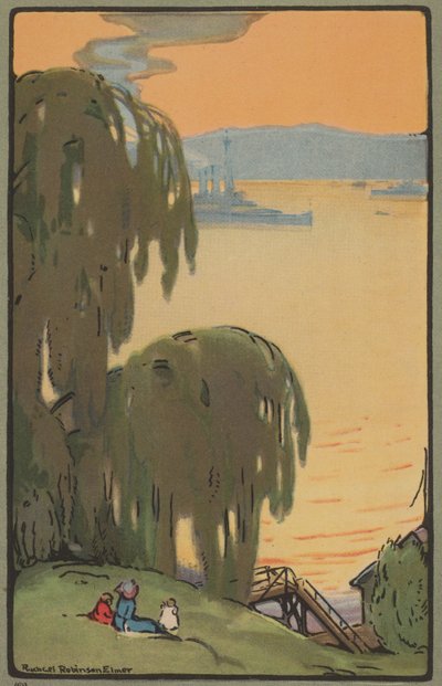 De Hudson vanaf Riverside Drive, 1914 door Rachael Robinson Elmer