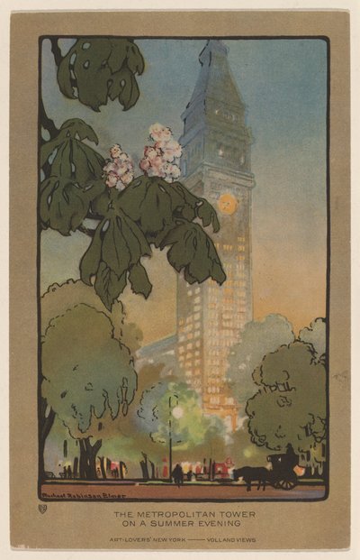 De Metropolitan Tower op een zomeravond door Rachael Robinson Elmer