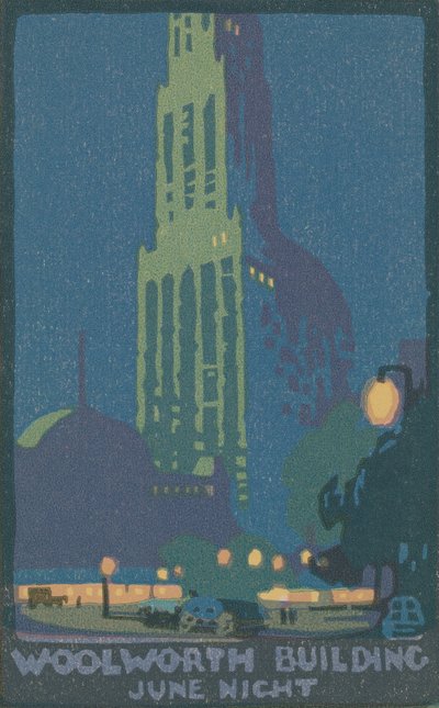 Woolworth Building Juni Nacht door Rachael Robinson Elmer