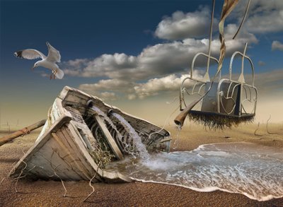 Surrealistische woestijndroom door Radoslav Penchev