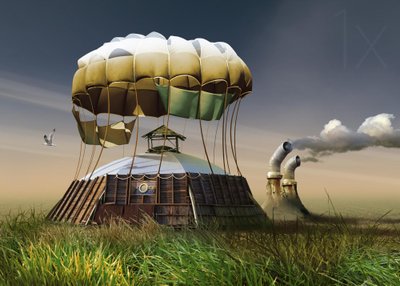 Het speelse Parachute-huis door Radoslav Penchev