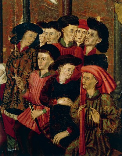 Prediking, detail van het San Bernardino Altaarstuk, door Joan Figuera en Tomas Rafael (actief in de tweede helft van de 16e eeuw), tempera op paneel, 399x253 cm. (detail) door Rafael & Figuera Joan (active c.1454 1477) Tomas