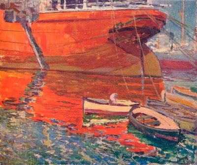 Het rode schip, Barcelona door Rafael Forns y Romans