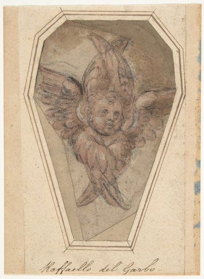 Een seraf, cartoon voor een borduurwerk, 1466-1524 door Raffaellino del Garbo