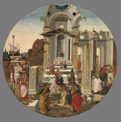 De Aanbidding der Wijzen, ca. 1495 door Raffaello Botticini