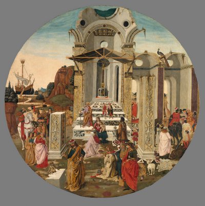 De aanbidding der wijzen, c. 1495 door Raffaello Botticini