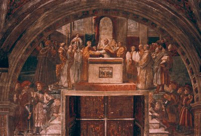 Rechtvaardiging van Leo III, 1514 door Raffaello Sanzio Raphael