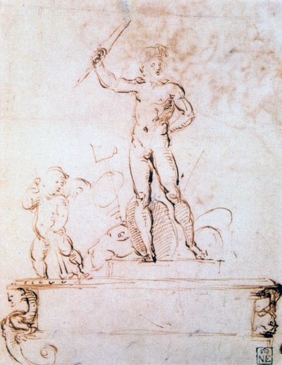 Omtrekcompositie voor een decoratie van een festival door Raffaello Sanzio Raphael