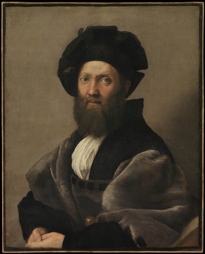 Portret van Baldassare Castiglione, ca. 1515 door Raffaello Sanzio Raphael