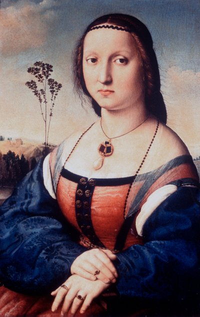 Portret van Maddalena Doni, 1506 door Raffaello Sanzio Raphael