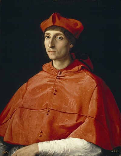 Portret van een kardinaal, ca. 1510 door Raffaello Sanzio Raphael