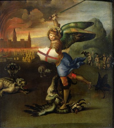St. Michael, c.1503-05 door Raffaello Sanzio Raphael