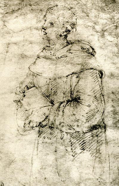 Studie van een monnik, 1913 door Raffaello Sanzio Raphael