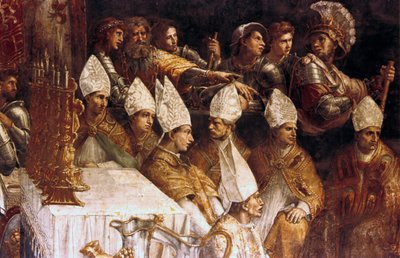 De kroning van Karel de Grote (detail), c1514 door Raffaello Sanzio Raphael