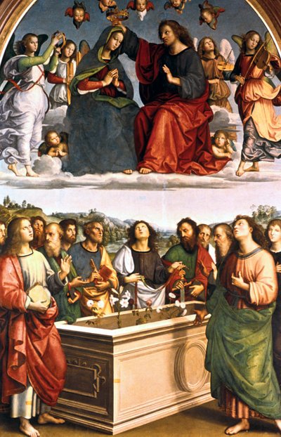 De Kroning van de Maagd Oddi Altaar, 1502-1503 door Raffaello Sanzio Raphael