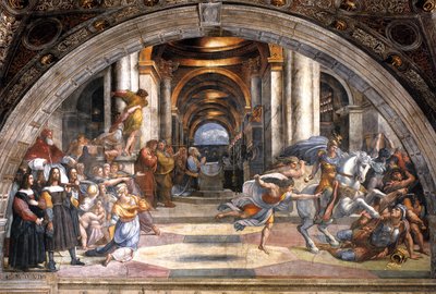 De Verdrijving van Heliodorus, 1511-1512 door Raffaello Sanzio Raphael