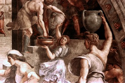 De brand in de Borgo (detail), 1514 door Raffaello Sanzio Raphael