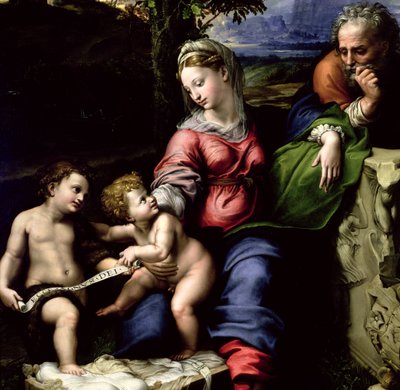 De Heilige Familie van de Eik, c.1518 (detail) door Raffaello Sanzio Raphael