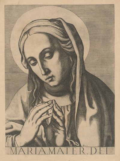 Borstbeeld van de Maagd door Raffaello Schiaminossi