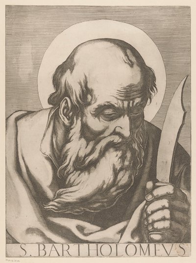 Heilige Bartolomeüs (Christus, Maria en de twaalf apostelen, Il sacrato collegio apostolico) door Raffaello Schiaminossi