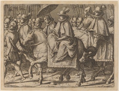 Margaretha van Oostenrijk te Paard door Raffaello Schiaminossi