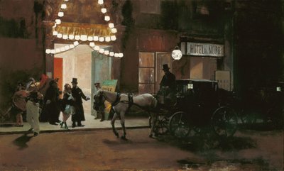 Vertrek van het gemaskerde bal door Raimundo de Madrazo y Garreta
