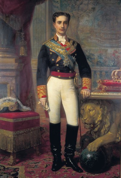 Portret van Alfonso XII (1857-1885), laatste derde van de 19e eeuw door Raimundo de Madrazo y Garreta